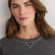 Maddie Lurex Trim Jumper - Grey