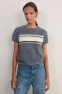 Madeleine Brushed Jumper - Grey Marl Multi Stripe