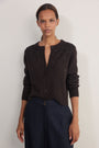 Madeleine Embellished Cardigan - Chocolate