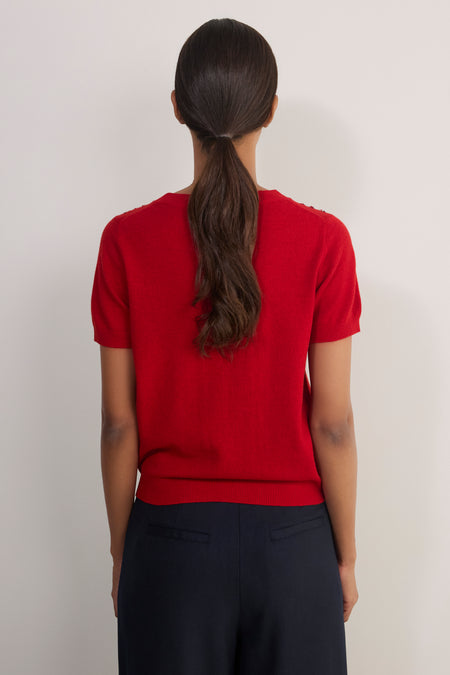Madeleine Embellished Jumper - Red
