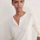 Madeleine Henley Jersey Top - Ivory