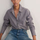 Madeleine Shirt - Chocolate/Midnight Check