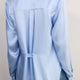 Madeleine Silk Satin Blouse - Sky Blue