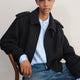 Madeleine Wool Bomber - Black