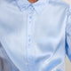 Madeleine Silk Satin Blouse - Sky Blue