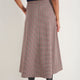 Madeleine Skirt - Tan/Red Check