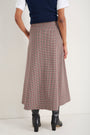 Madeleine Skirt - Tan/Red Check