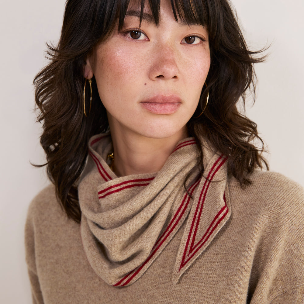 Maeve Knitted Scarf - Oatmeal