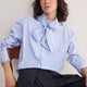 Maisie Pussybow Shirt - Chambray
