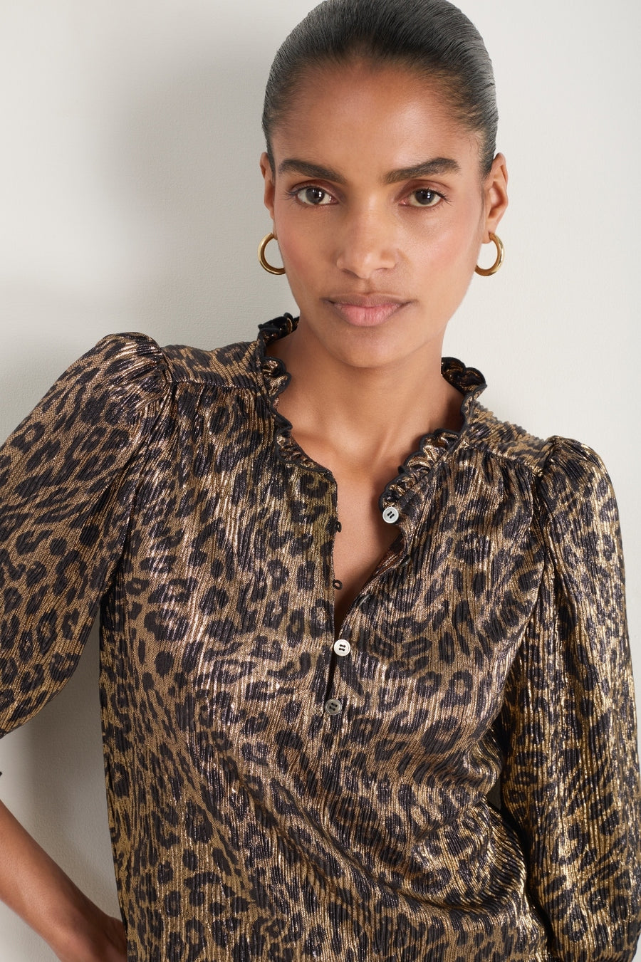 Mariam Top - Leopard Metallic