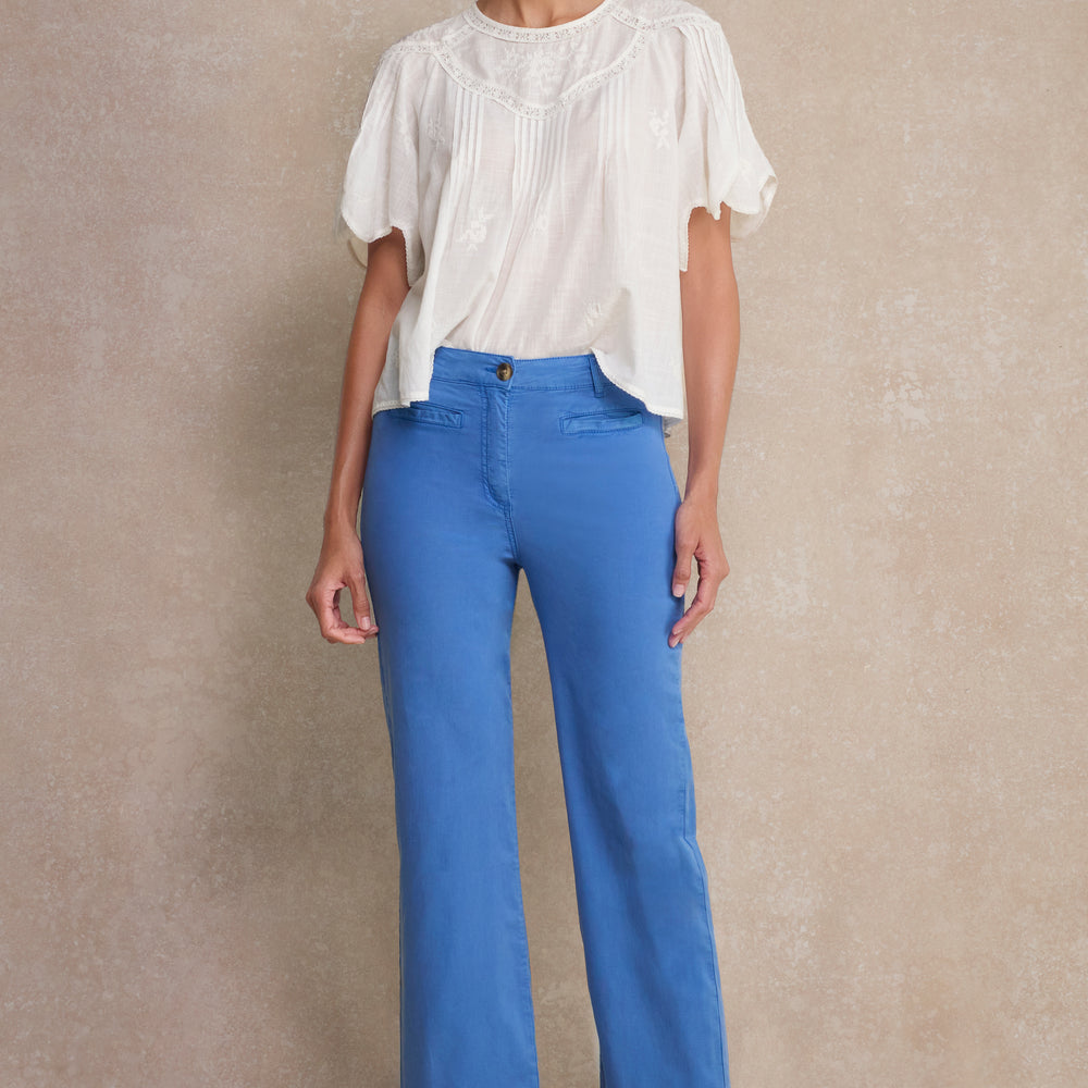 Marianne Chino Trouser - Coastal Blue