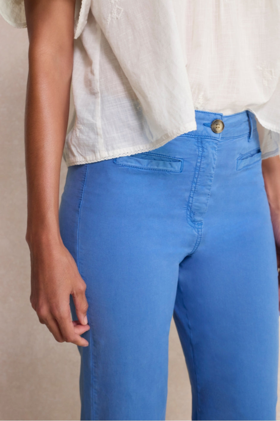 Marianne Chino Trouser - Coastal Blue