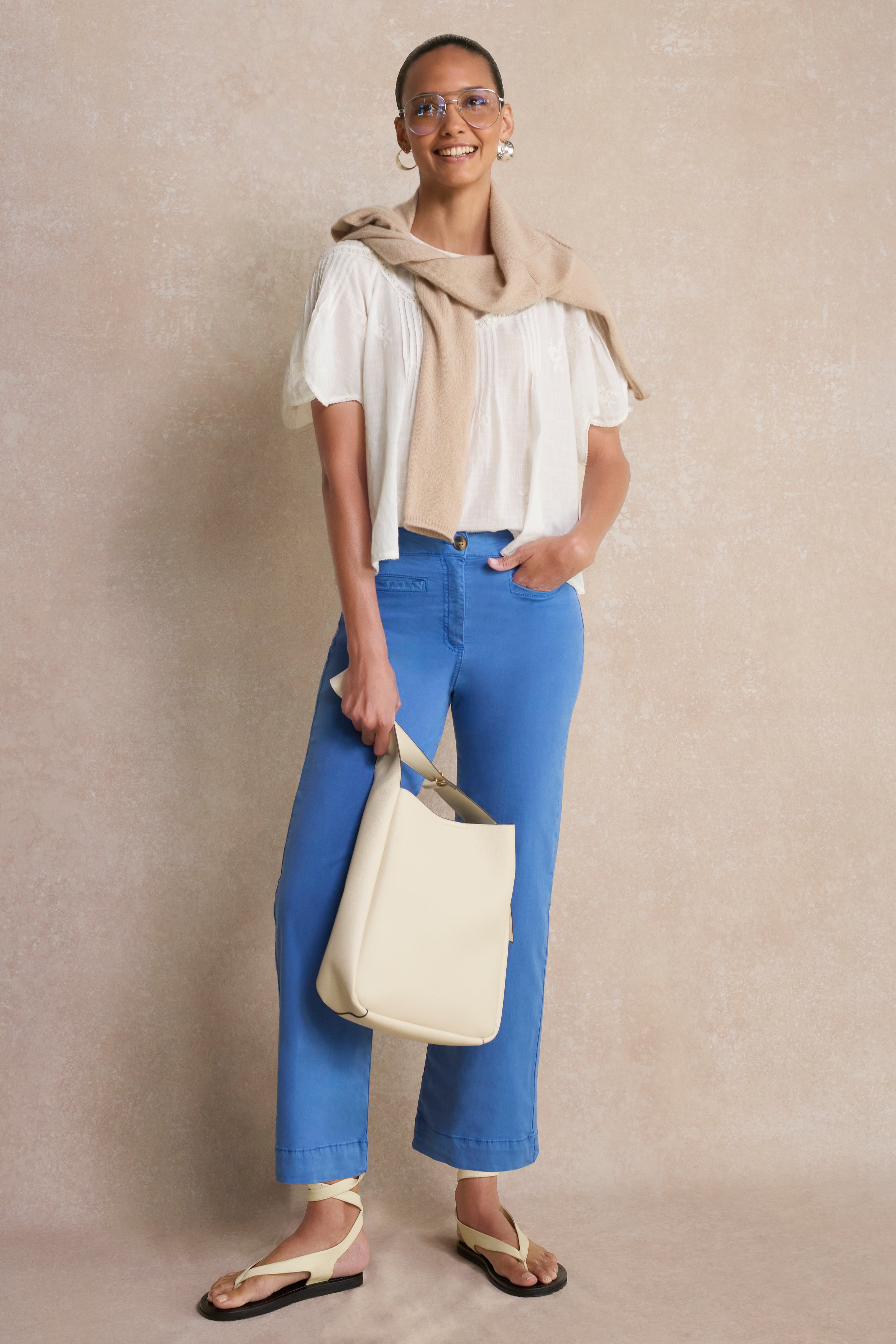 Marianne Chino Trouser - Coastal Blue