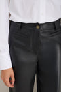 Marianne Faux Leather Trouser - Black