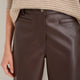 Marianne Faux Leather Trouser - Cocoa