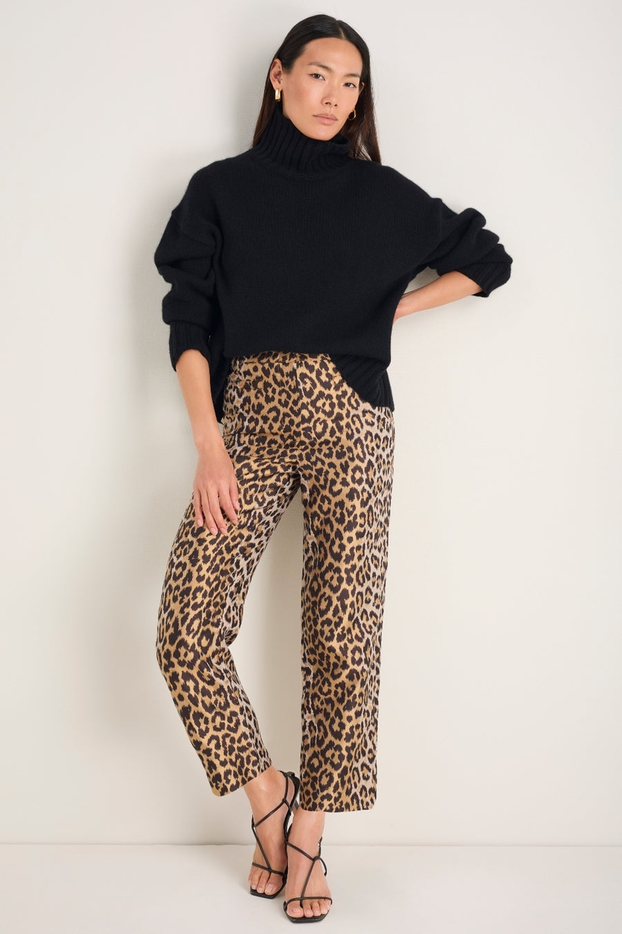 Marianne Jacquard Trouser - Leopard