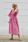 Marielene Woodblock Print Sundress - Pink/Multi