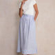 Marina Linen Skirt - Blue/Ivory Stripe