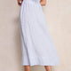 Marina Linen Skirt - Blue/Ivory Stripe