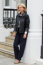 Marjolaine Leather Jacket - Anthracite