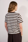Marley Short Sleeve T-Shirt - Chocolate/Ivory Stripe