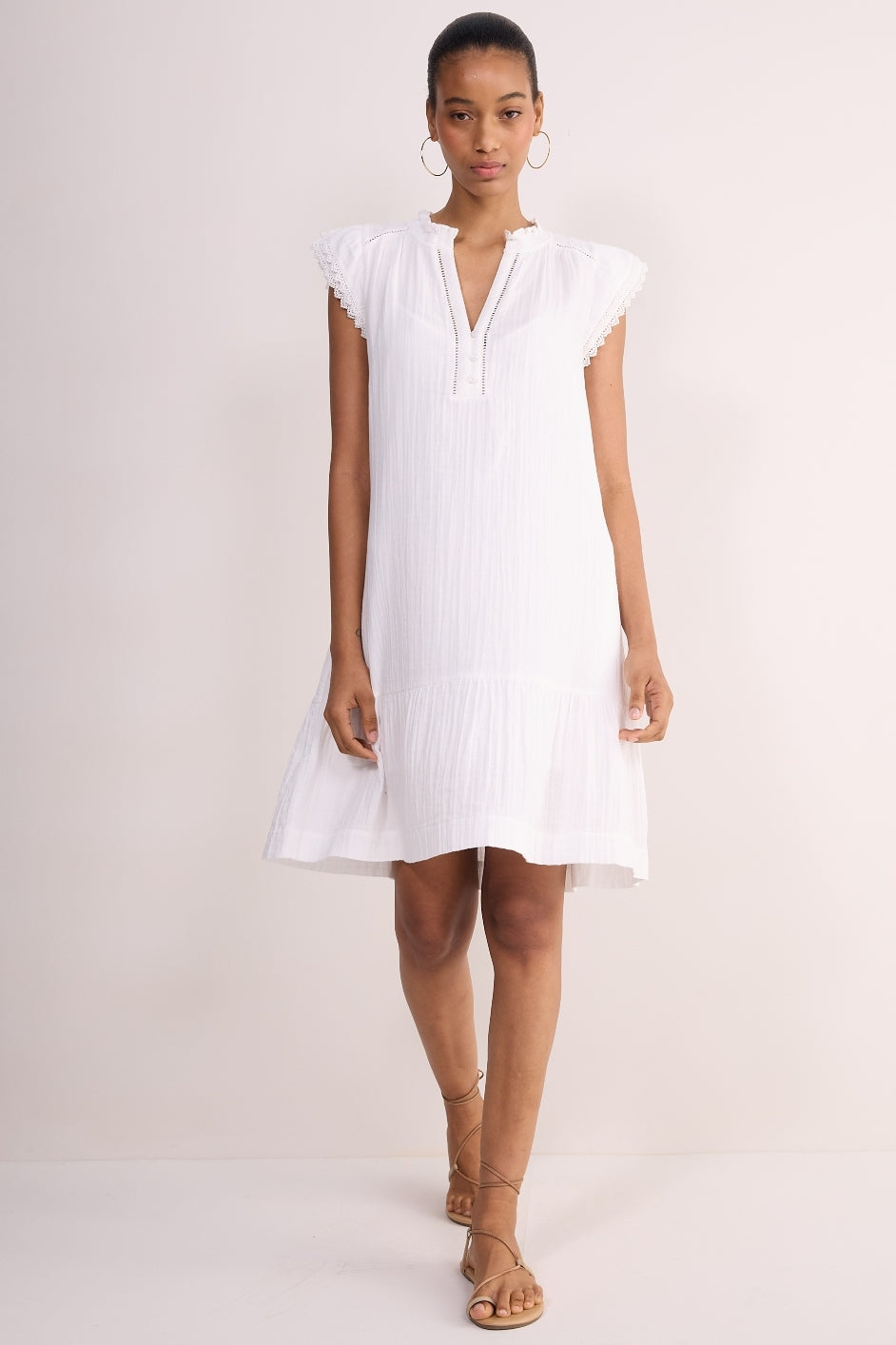 Marlow Short Dress - White