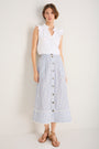 Marlow Skirt - Blue/Ivory Stripe