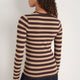 Marnie Long Sleeve Jersey Top - Metallic Stripe