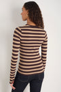 Marnie Long Sleeve Jersey Top - Metallic Stripe
