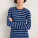 Marnie Long Sleeve Jersey Top - Midnight/Denim Blue Stripe