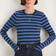 Marnie Long Sleeve Jersey Top - Midnight/Denim Blue Stripe