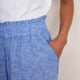 Martha Cropped Linen Trouser - Chambray