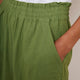 Martha Cropped Linen Trouser - Khaki