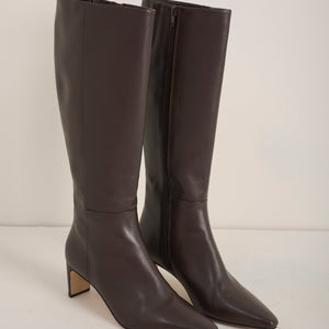 Martha Knee High Leather Boot - Espresso