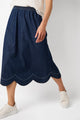 Mathilde Large Scallop Skirt - Rinse Wash
