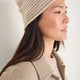 Mathilde Cashmere Hat - Oat/Ivory Stripe