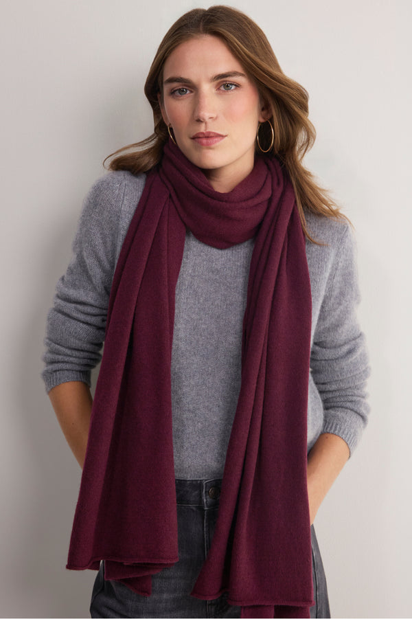 Mathilde Cashmere Scarf - Aubergine