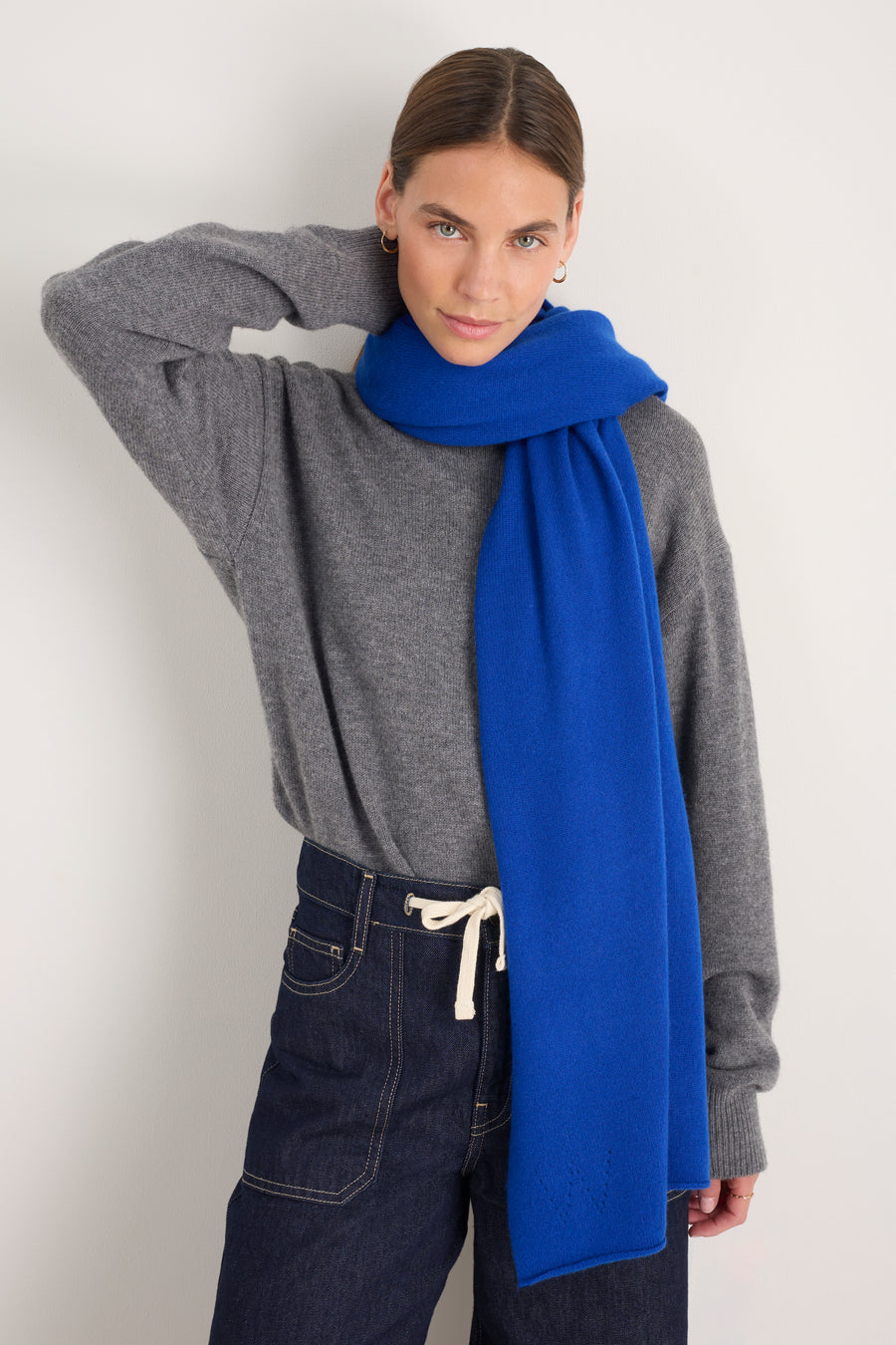 Mathilde Cashmere Scarf - Cobalt Blue