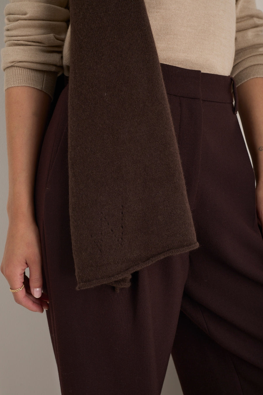 Mathilde Cashmere Scarf - Cocoa