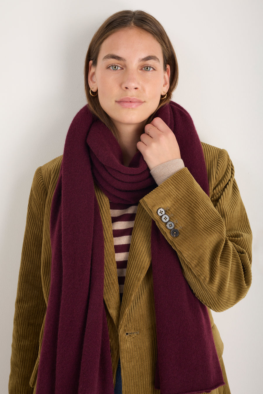 Mathilde Cashmere Scarf - Deep Fig