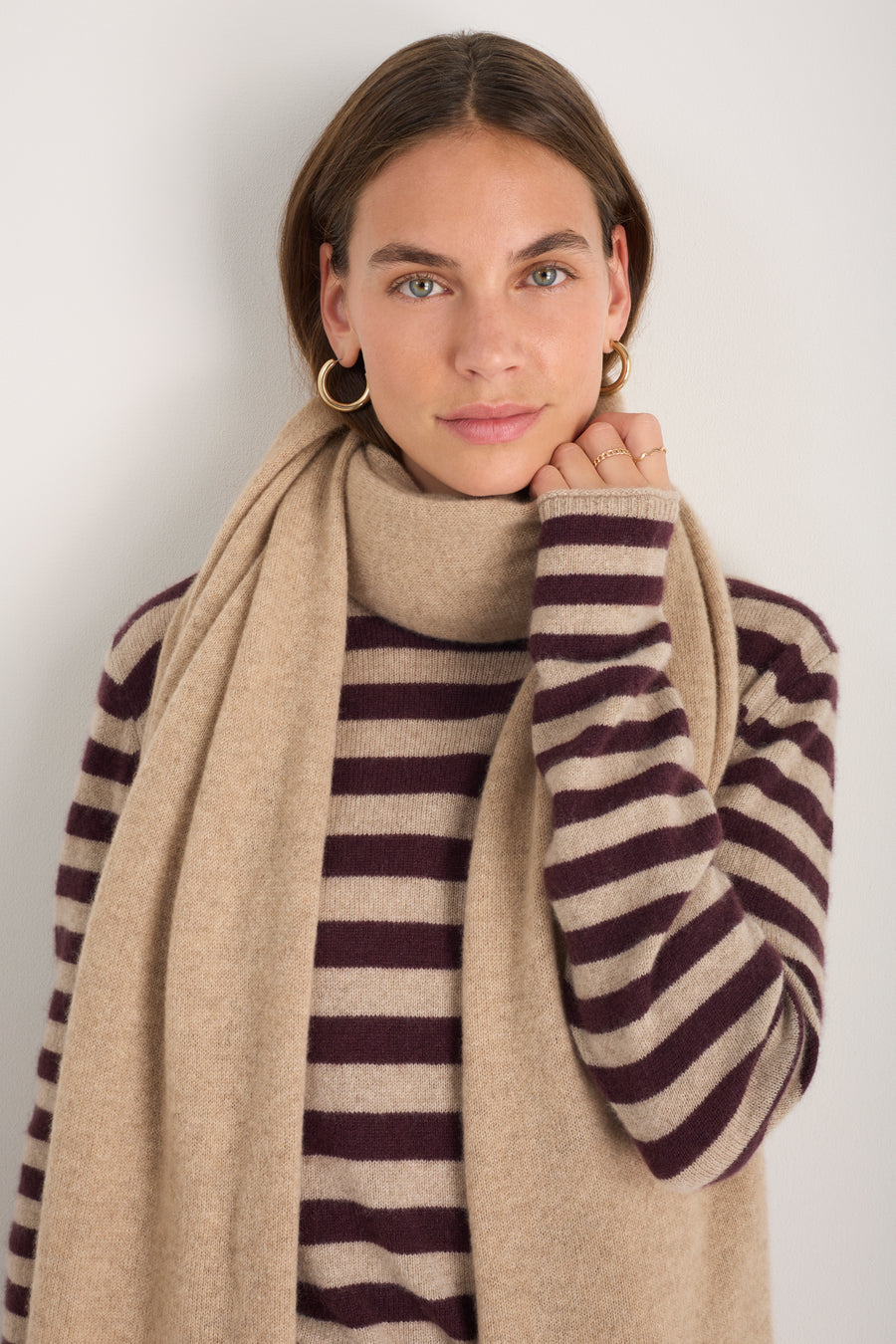 Mathilde Cashmere Scarf - Oat Melange