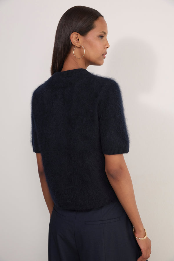 Maude Tie Neck Cardigan - Black