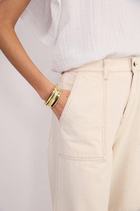 Maya Horseshoe Jean - Ecru