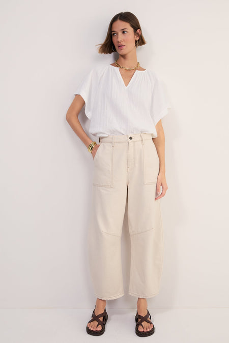 Maya Horseshoe Jean - Ecru