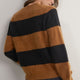 Melanie Brushed Jumper - Black/Cognac Stripe