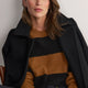 Melanie Brushed Jumper - Black/Cognac Stripe