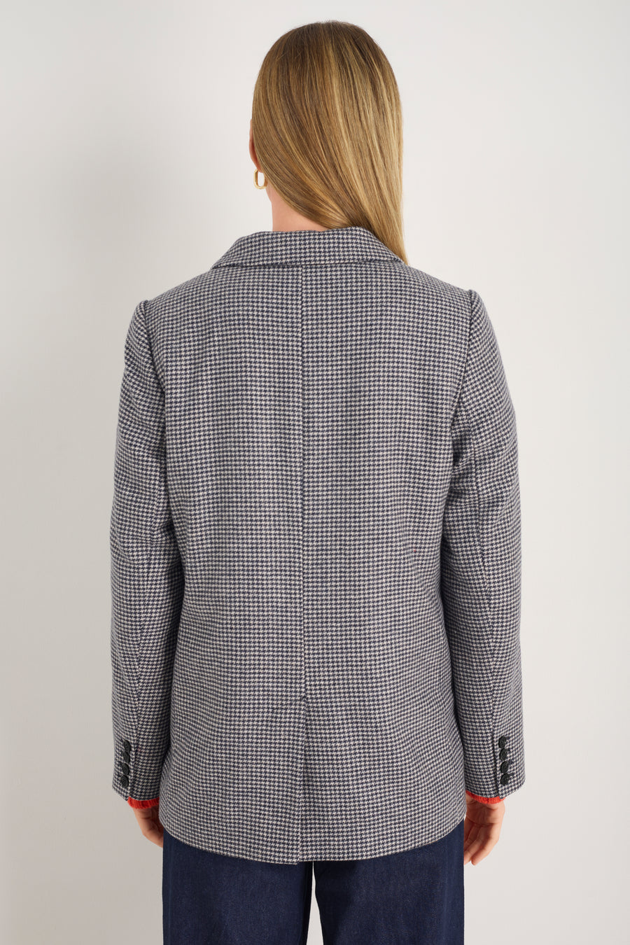 Melanie Dogtooth Blazer - Midnight/Stone Check