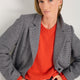 Melanie Dogtooth Blazer - Midnight/Stone Check
