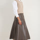 Melina Faux Leather Skirt - Espresso