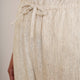 Melina Linen Trouser - Beige/Ivory